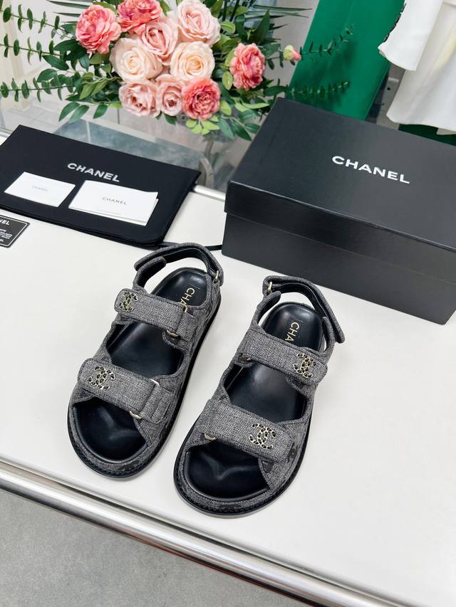 rubber sole, leather sole 280 Ch# 2025 Early Spring latest season Velcro sandals