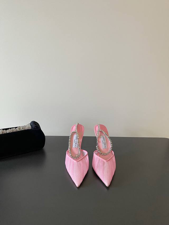 Jimmy Choo's highest quality, latest classic diamond chain mesh lace heavy craft