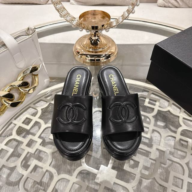 Top version Chane* 2025Ss Chanel spring and summer new hot thick-soled casual sl