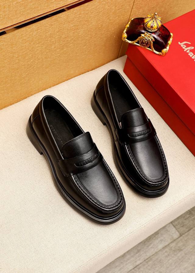 Product trademark: Ferragamo casual leather shoes Regular size: 38-44 45.46 Cust