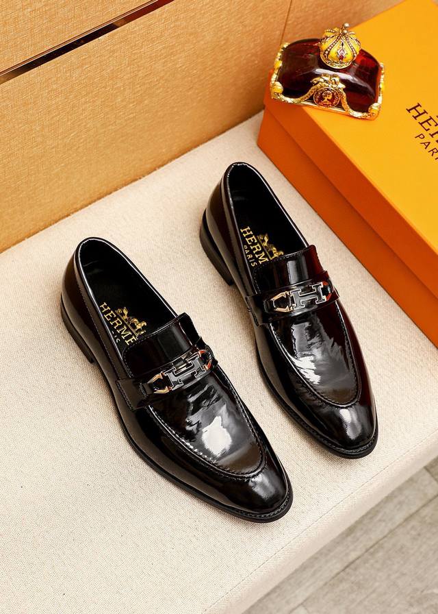 Product trademark: Hermes Hermes casual leather shoes Regular size: 39-44 38.45.