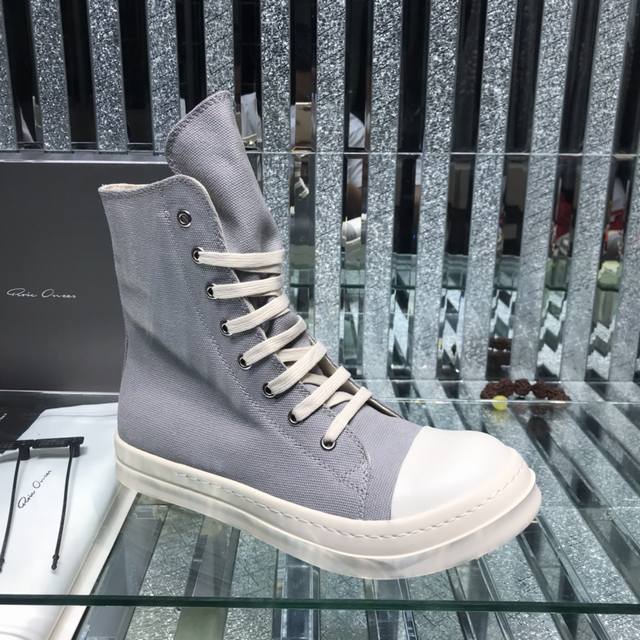 Instant Price: Couple's Rick Owens Fanbu high-top fashionable casual sneakers! O