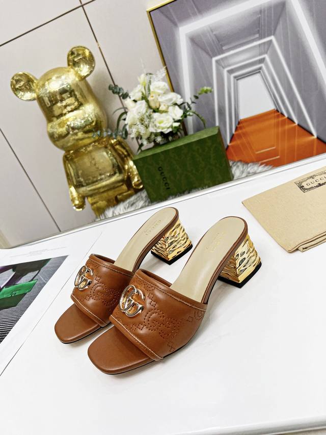 Instant price: genuine leather bottom +40 Official latest Gucci slippers Classic