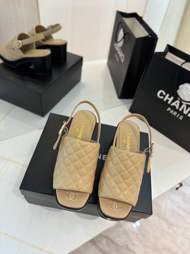 rush price: Purchasing-level Chanel 24C spring and summer new thick-heeled fish