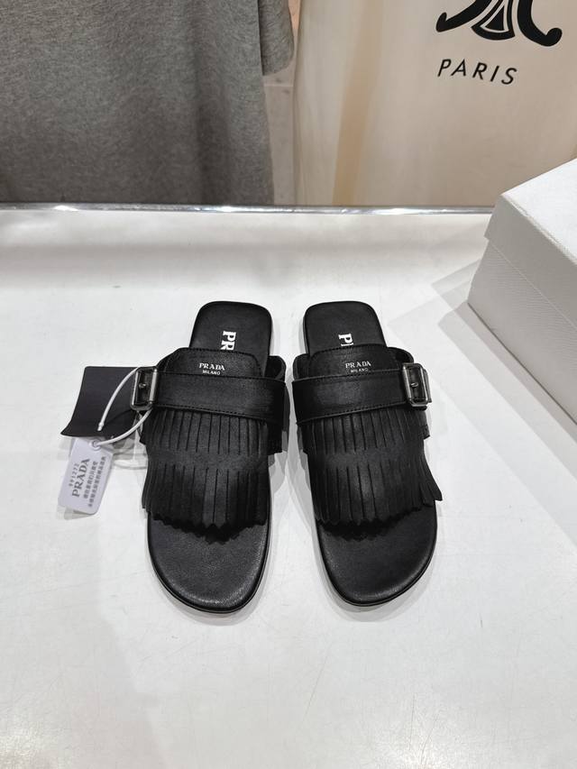 High version factory Prada* Prada 2025Ss summer counter new product. Brogue retr