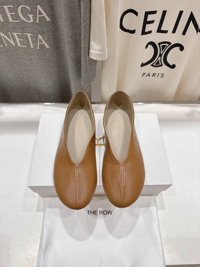 High version factory The Row 2025Ss new hit flat Mary Jane loafers slip-on shoes