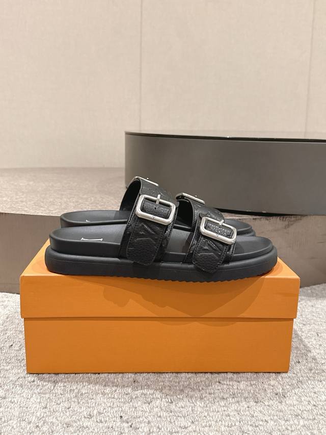 Top version: Men's Lv Louis Vuitton L's Venice series thick-soled sandals Origin
