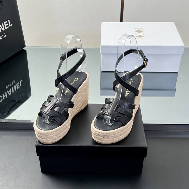 factory price correct high version! 25Ss spring and summer new Dior Dway wedge s