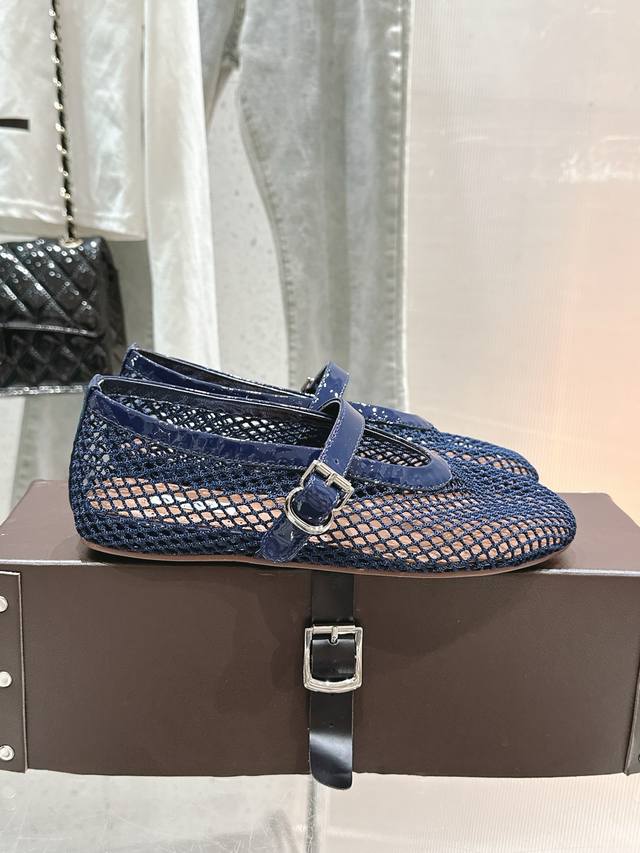 Alaia new retro hollow mesh Mary Jane shoes ballet shoes full of girlish style,