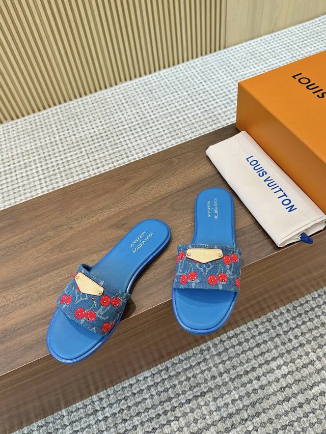 Lv Murakami Cherry Series 35-43 Rubber sole, leather sole plus 40