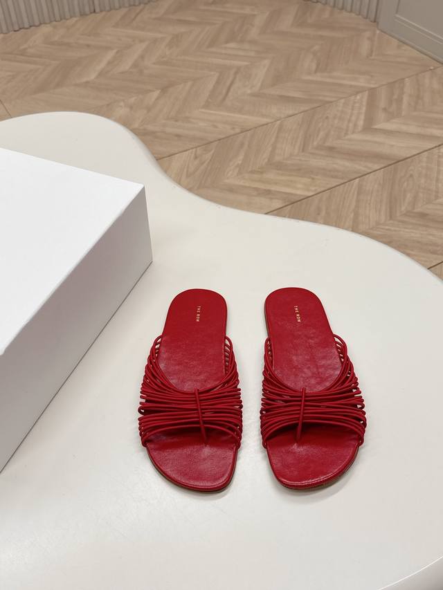 The Row 25S new summer product woven lazy slippers personalized woven design sty