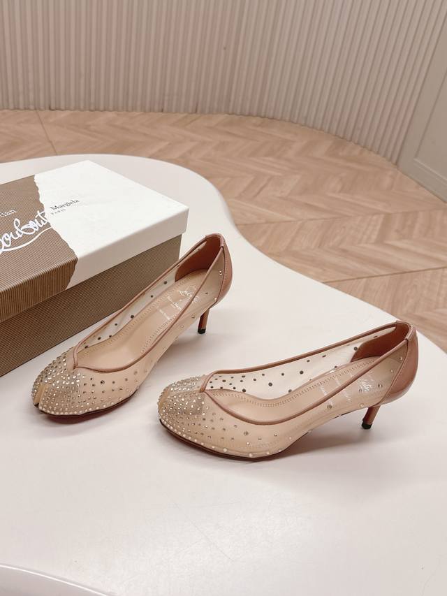 High heel Cl x Mm6 Maison Margiel* 25 new split-toe red-soled high heels Patent