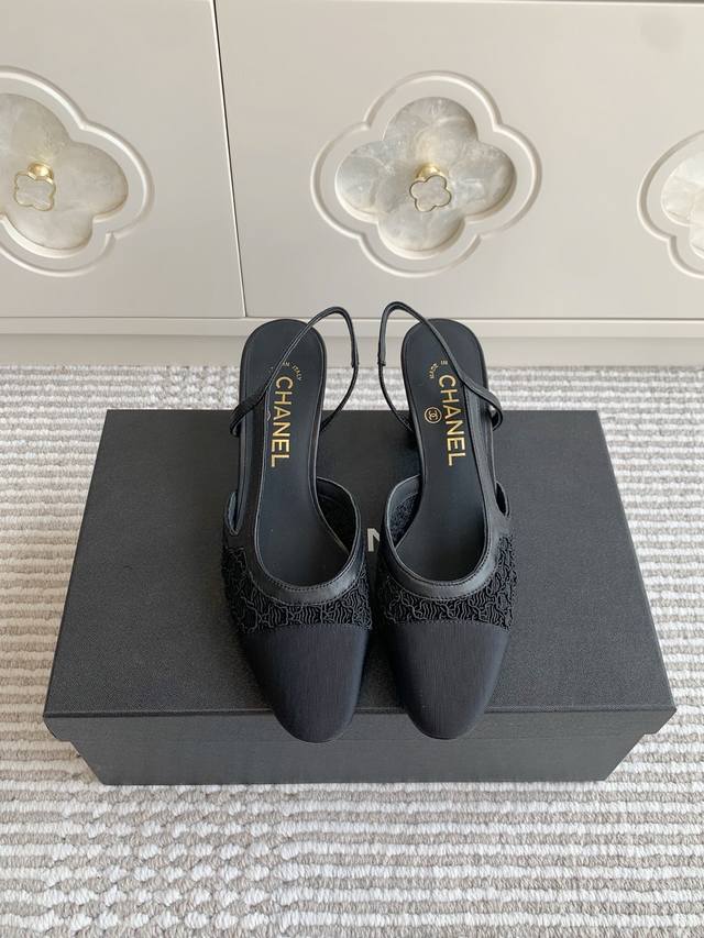 Chane* Chanel 25Ss classic Sling Back sandals Original 1:1 cut Chanel classic ro