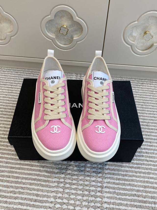 Chanel's new thick-soled canvas sneakers, biscuit shoes | Original purchase A wh