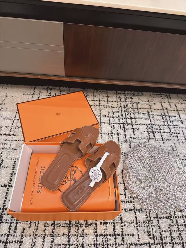 Purchasing-level Hermes 25Ss Hermes Spring and Summer Classic Men's H Slippers C