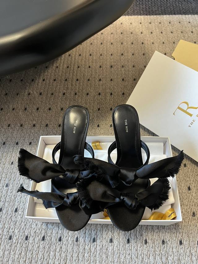 Made in Dongguan The Row 25Ss hand-woven bow slippers French elegance, high-end