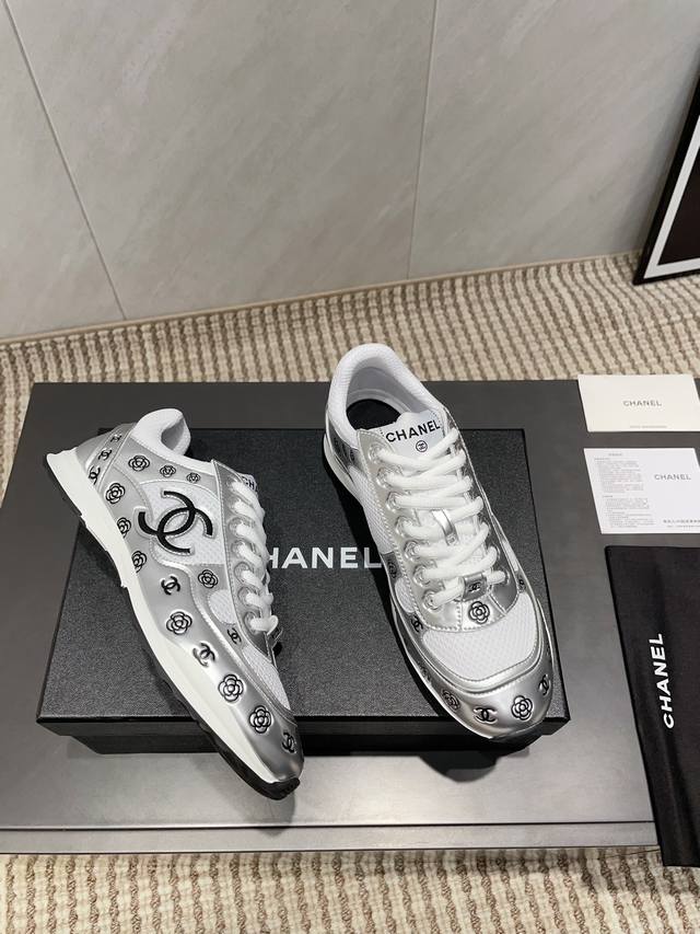 Men's +10 Exclusive top version Chanel C's 2025Vs spring and summer popular Silv
