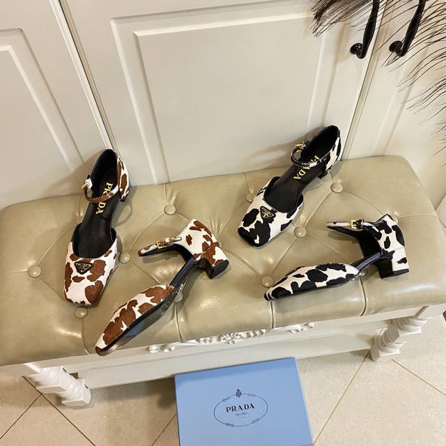 factory price P, Prada hip-hop fancy style new model, cow-colored horse hair lea