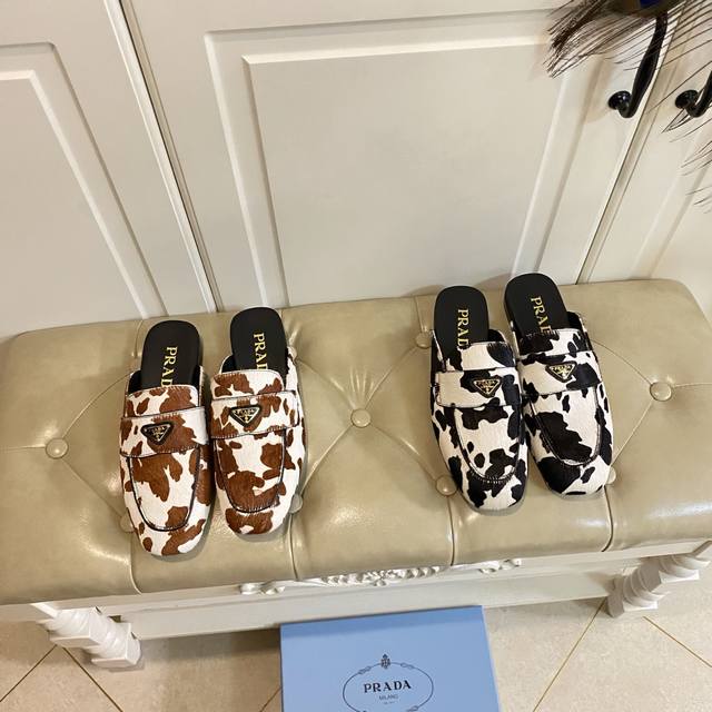 factory price P, Prada hip-hop fancy style new model, cow-colored horse hair lea