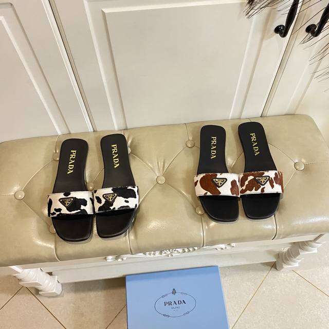 factory price P, Prada hip-hop fancy style new model, cow-colored horse hair lea