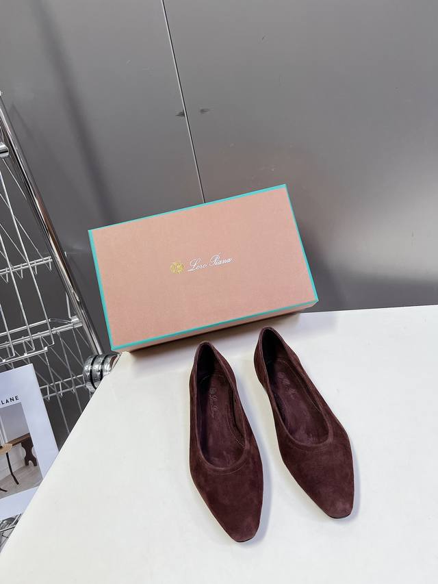 Loropiana classic high-merced sheepskin shallow-mouth single shoes LP has always