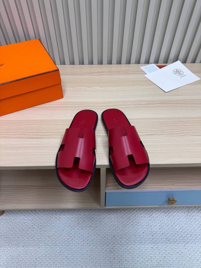 rubber sole Hermes Lzmir series! Retro second uncle slippers H slipper sandals O
