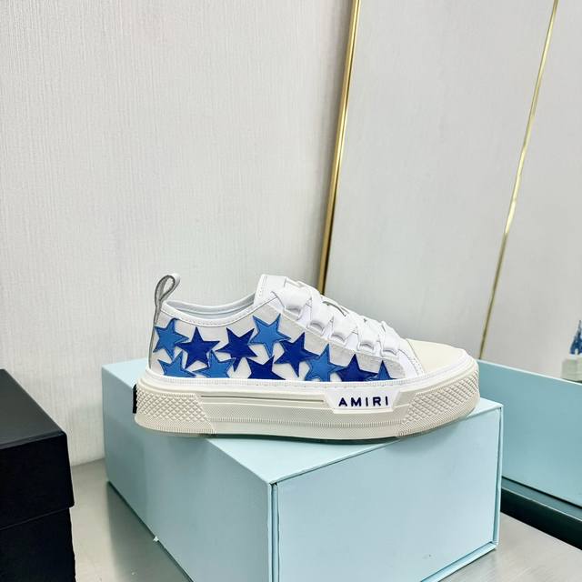 Top version Amiri five-pointed star casual shoes for couples, a must-have item f