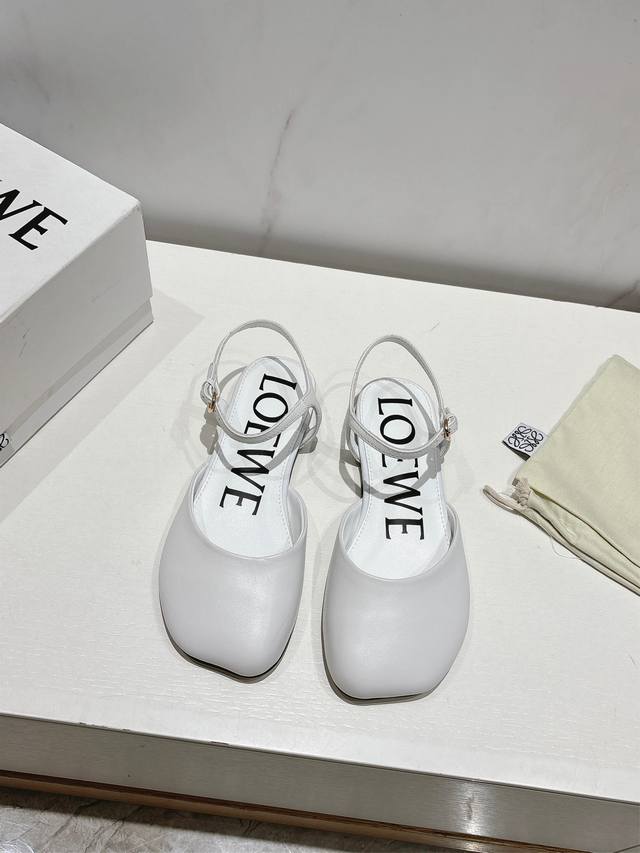 Loewe 25Ss Spring/Summer Flat Sandals Square Toe Mules Series It is even more st