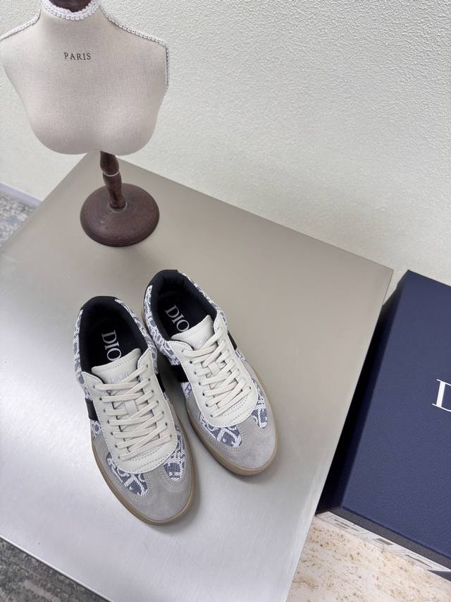 Dior men's and women's Dexun shoes are the same original version Grey with grey