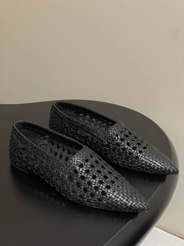 Explosive style Loro Piana Lp70S new spring and summer cowhide hand-woven hollow