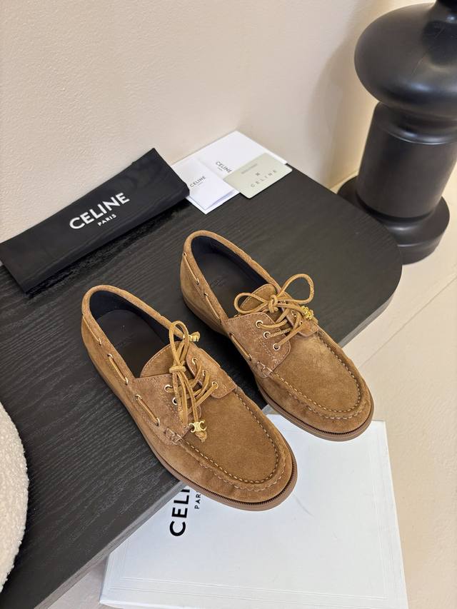 Celine's latest Arc de Triomphe buckle loafers are super popular. The hardware b