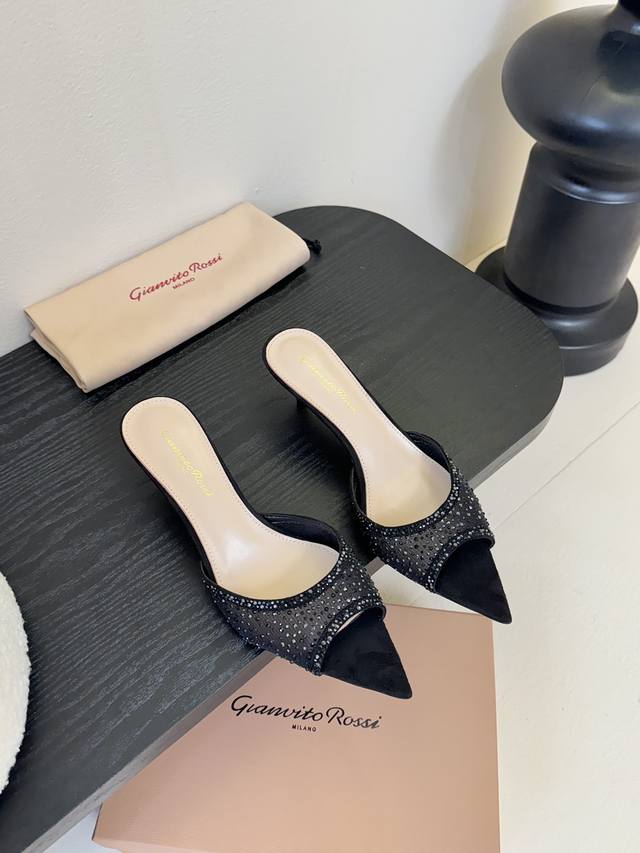 Gianvito Rossi official website latest pointed sandals original disassembly 1:1