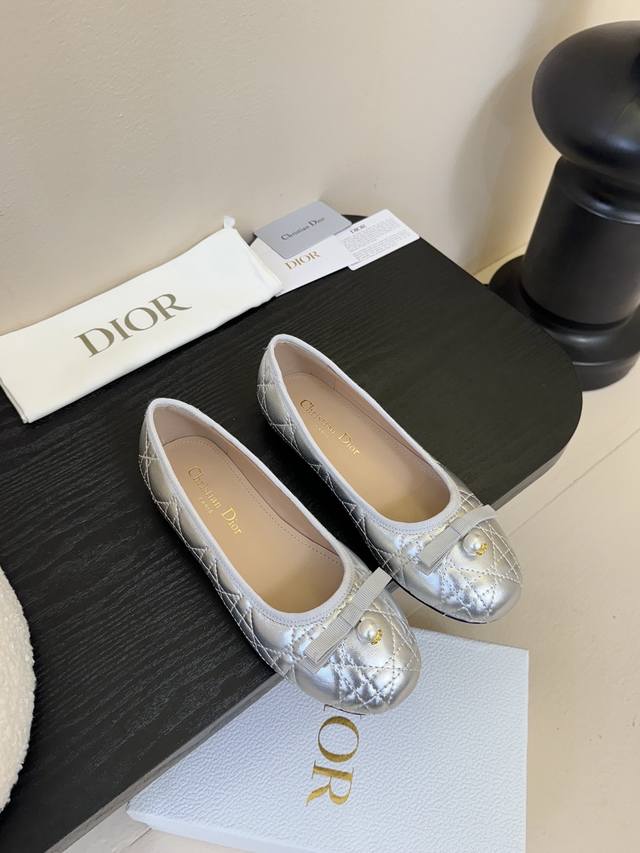 Dio* Cd 2025 Early Spring Pearl Mary Jane Shoes Elegant temperament, classic and