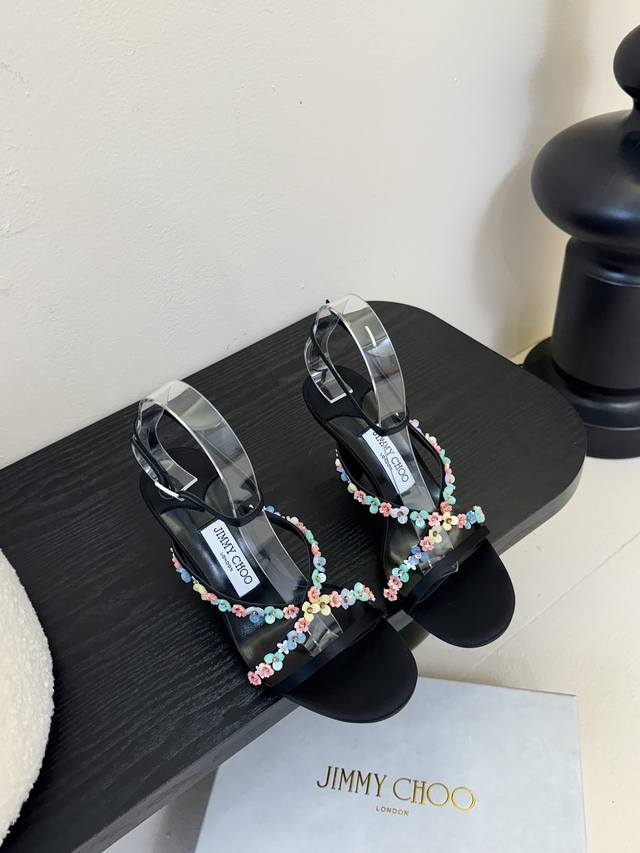 Jimmy Choo 25 Spring/Summer Jc New Sandals The upper is made of transparent bead