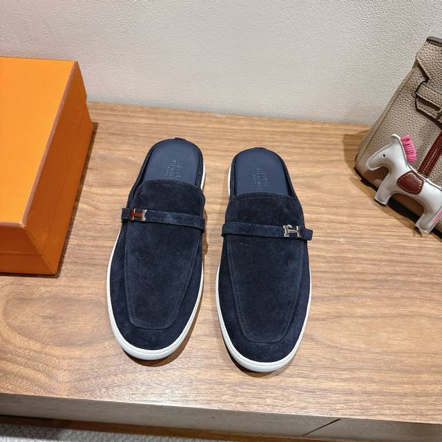 Male 50Hermes Ss25 New Arrival~Couple casual half-slippers The hottest couple st