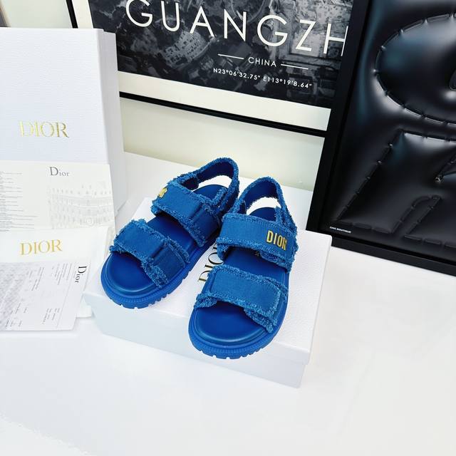 Sandals blue canvas