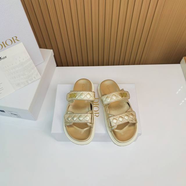 gold embroidered slippers