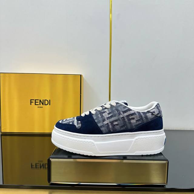 factory price P #Film style#Fendi new thick-soled sneakers casual sports shoes F