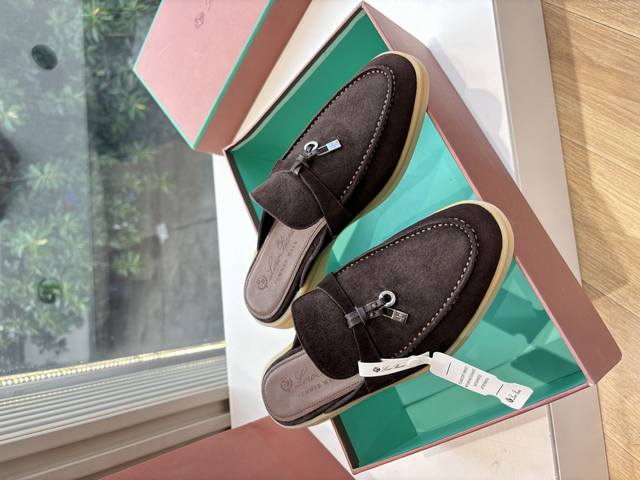 G131Loro Piana smooth loafers LP Italian top cashmere retro elegant low-key luxu