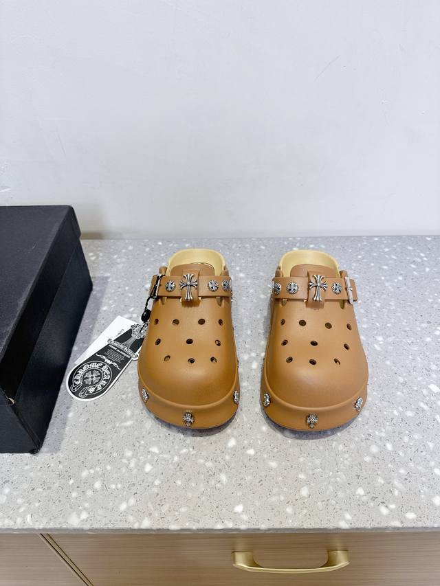 Chrome Hearts 25Ss new hole open toe slippers I searched for a long time before