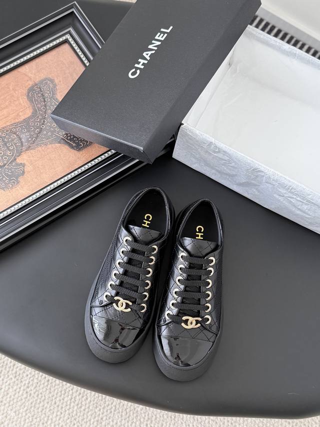 Chanel 25C new big head biscuit shoes Original development top version Upper aut