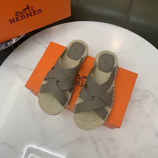 factory P price high-end version. Hermes Hermes men's slippers casual style, hi