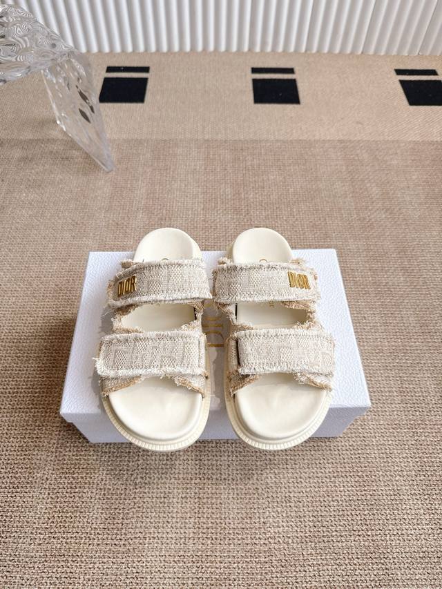 Dior summer hit Velcro slippers sandals Go original high-end customization Super