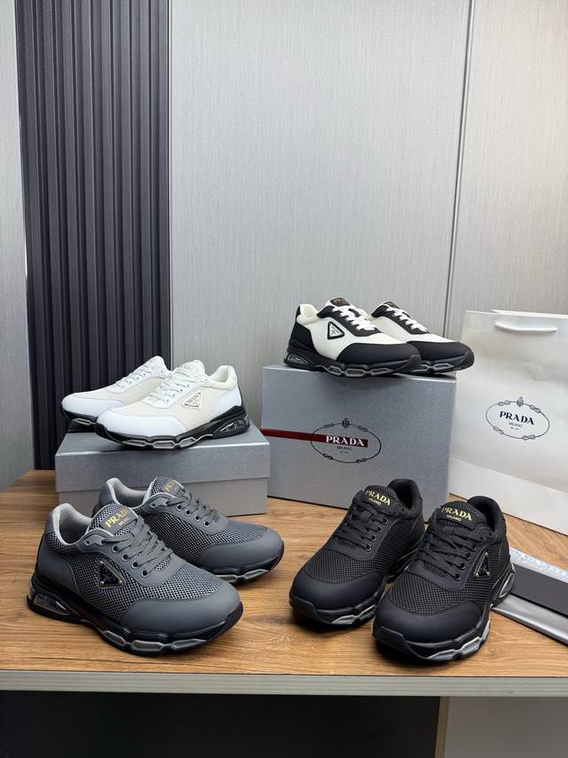 factory P price Prada men's shoes counter hot sale, high quality shipment from
