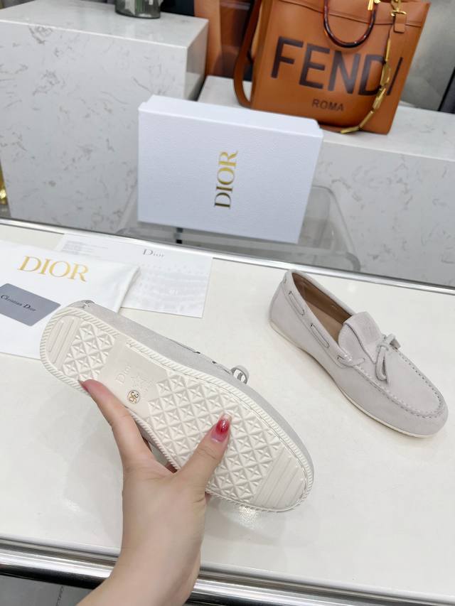 Dior Dior Spring and Summer New Ultra Light Jelly Series Loafers New layout stri