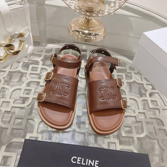 Celine summer exclusive Arc de Triomphe series thick-soled sandals Celine family
