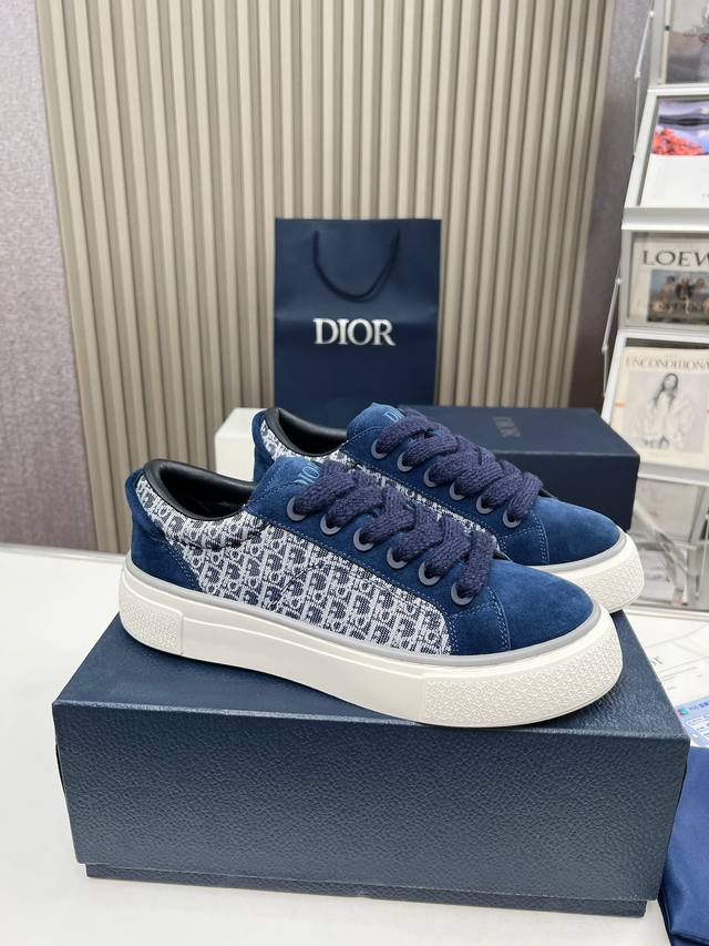 Direct Selling Women's Shoes Women's Clothing Dior B33 Sneakers Grey and white