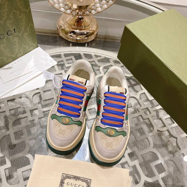 Direct selling women's shoes factory P Gucci latest chubby thick-soled dirty sh