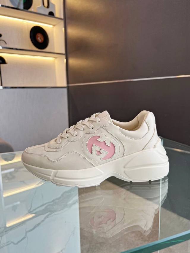 Direct sales women's shoes factory P Gucci dad shoes couple style old leather h