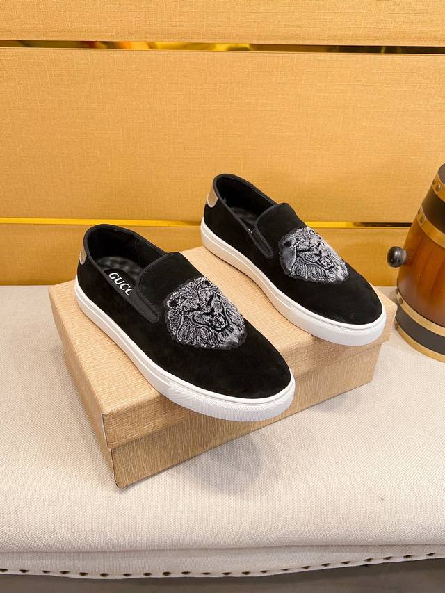 Gucci slip-on low-top new men's shoes, high-quality original quality uppers made